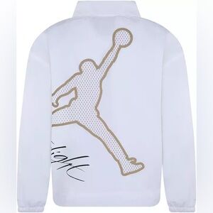 Jordan Kids’ White Coaches Water-Resistant Jacket – NWT